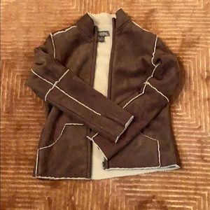 Brown suede coat